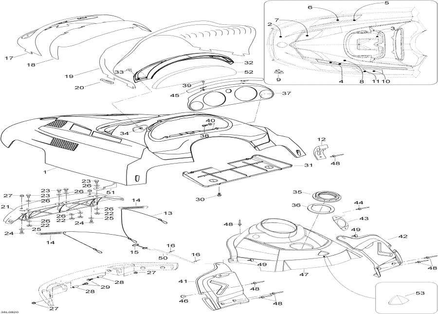 Snowmobiles   - Hood / Hood