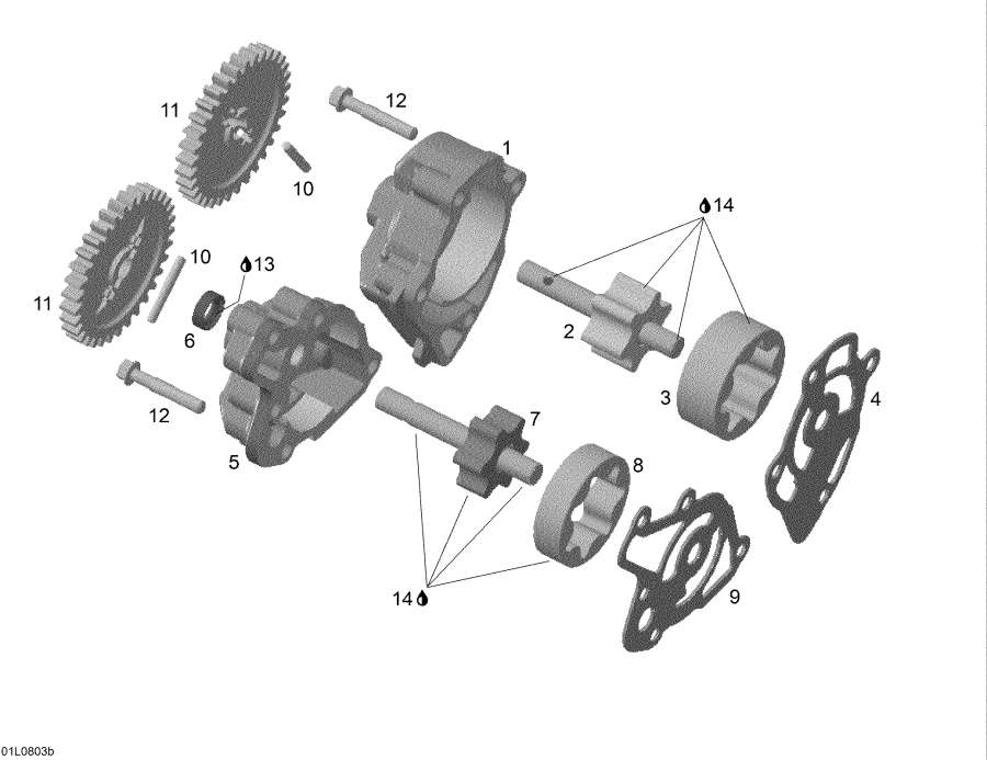 Snowmobiles lynx  - Oil Pump -  