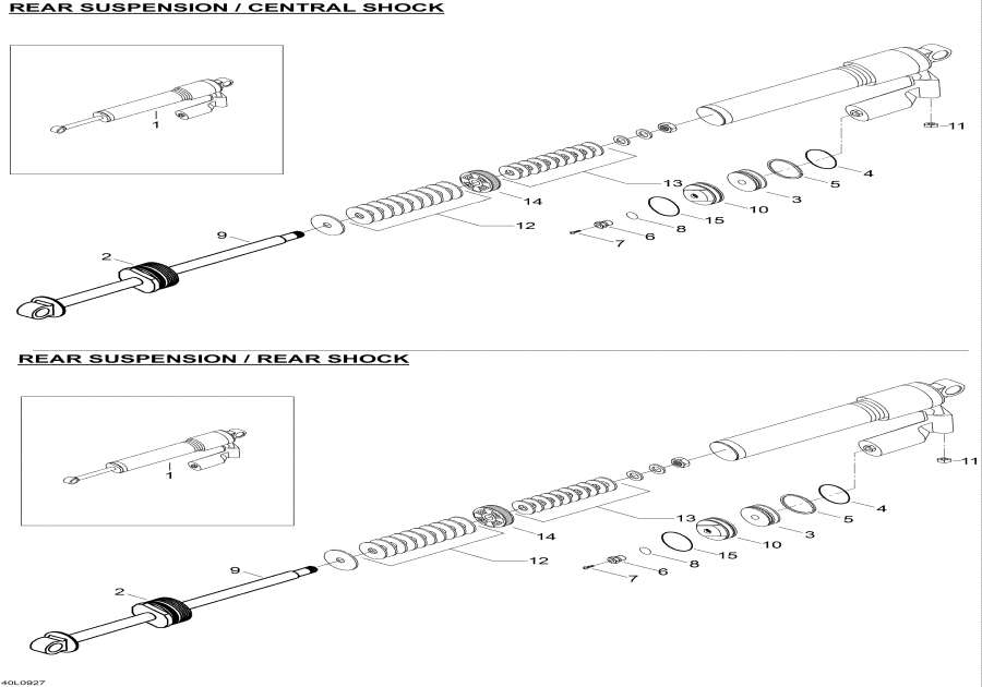 Snowmobiles   - Take Apart Shock Rear - Take Apart Shock Rear