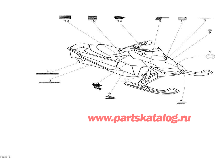 Snowmobile Lynx  - Decals / 