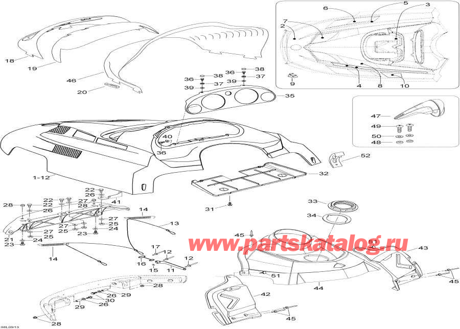 Snowmobiles Lynx  - Hood  Console