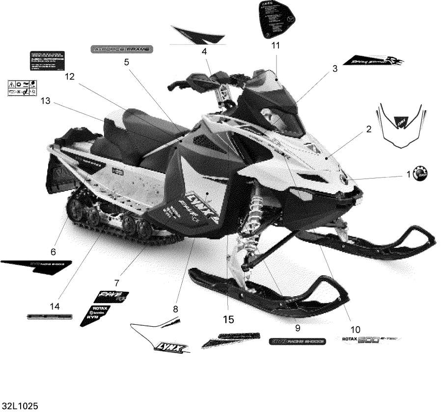 Snowmobile Lynx  - Decals / 