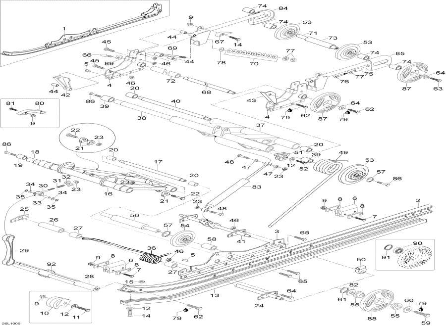Snowmobile Lynx  - ������ �������� - Rear Suspension