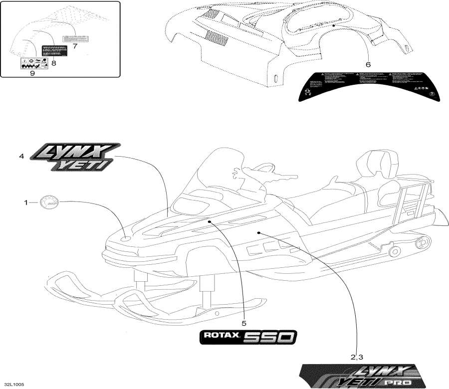 Snowmobile Lynx  -  / Decals