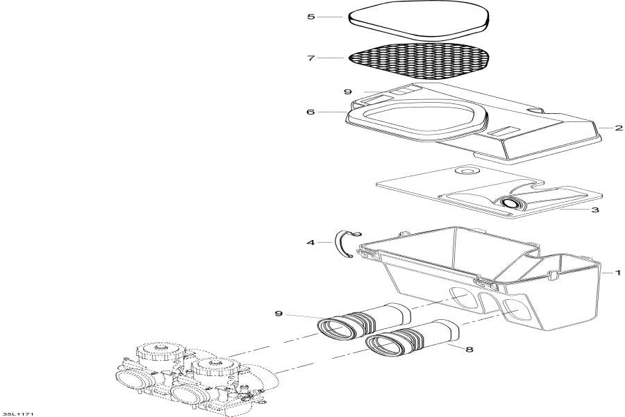 Snow mobile   - Air  - Air Silencer