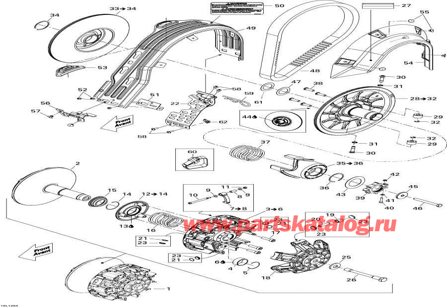 Snowmobile lynx  - Pulley System