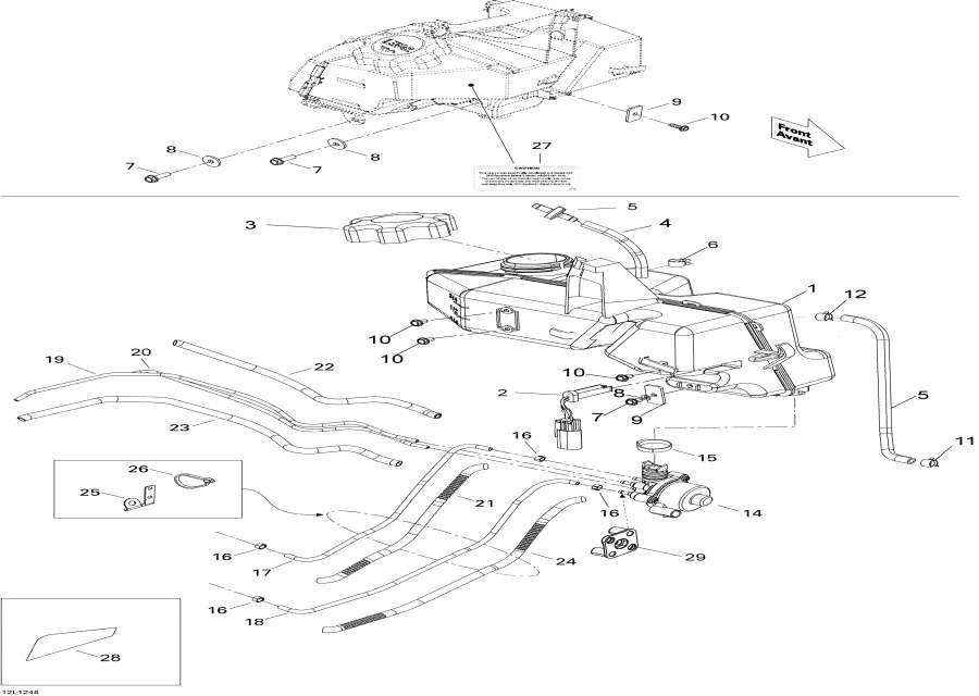 Snow mobile Lynx  - Oil System