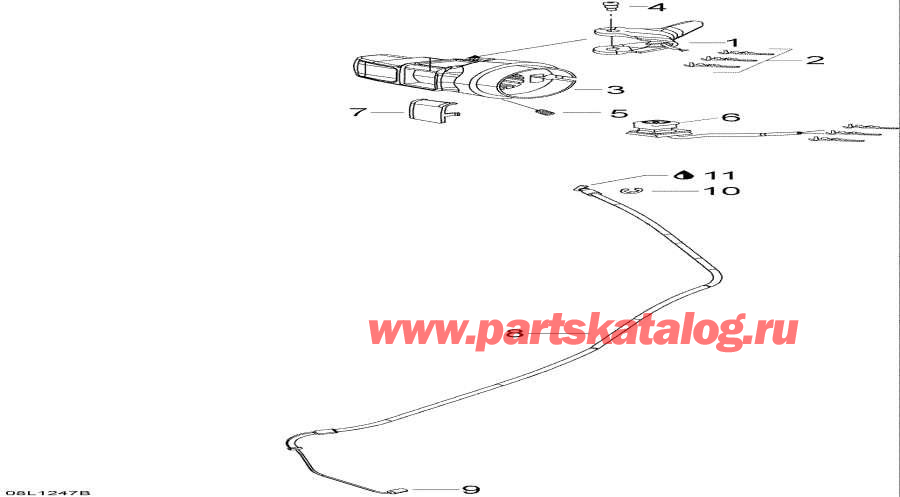 Snowmobile   -  Handle   / Throttle Handle And Housing