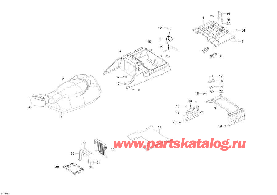 Snowmobiles lynx  - Seat