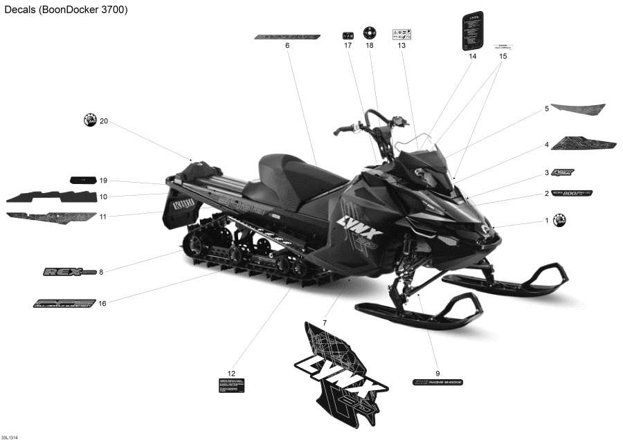 Snow mobile   - Decals (3700) -  (3700)