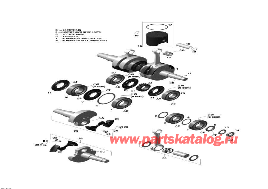 Snowmobiles lynx  -    / Crankshaft And Pistons