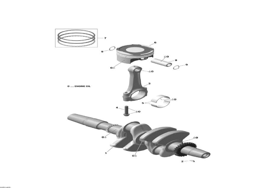Snowmobile   - ,   Balance  - Crankshaft, Pistons And Balance Shaft