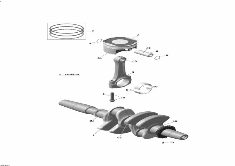 Snowmobile lynx  - Crankshaft, Pistons And Balance Shaft / ,   Balance 