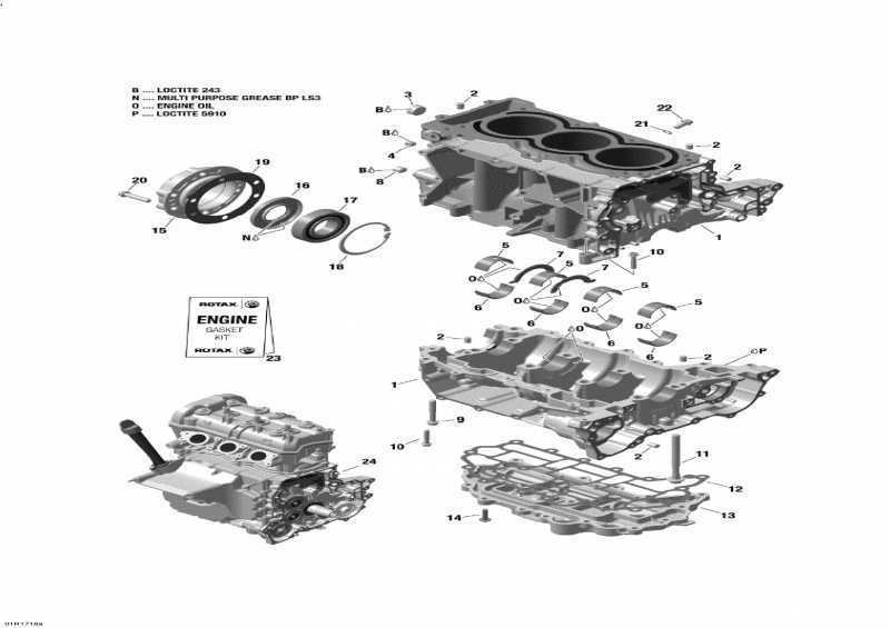 Snow mobile   -  Block - 900 Ace - Engine Block - 900 Ace