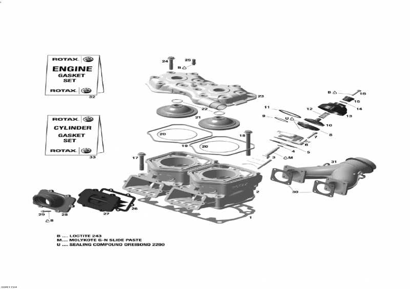 Snowmobile lynx  - Cylinder And Cylinder Head - 600 Rs
