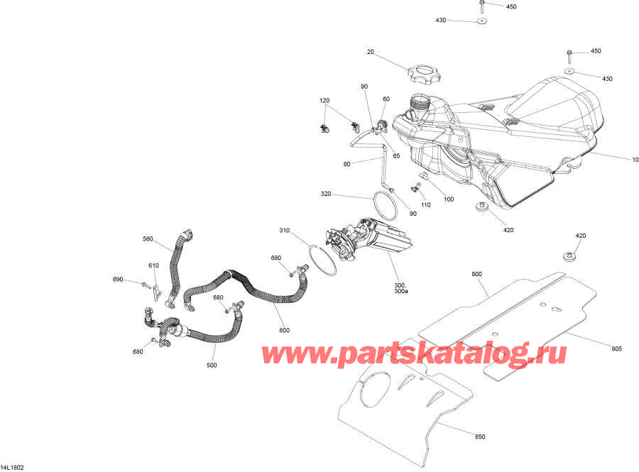 Snow mobile   - Fuel System Rave Engine 600 Rs /   Rave  600 Rs