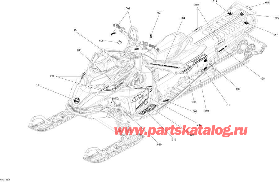  lynx  - Decals Boondocker Engine 850 E-tec - Package Bd4100 Ds -  Boondocker  850 E-tec - Package Bd4100 Ds